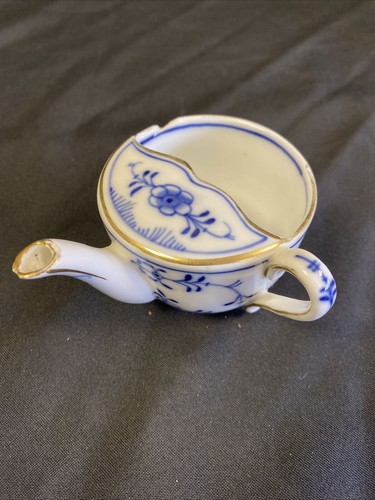 Blue and gilt antique ceramic - blue,