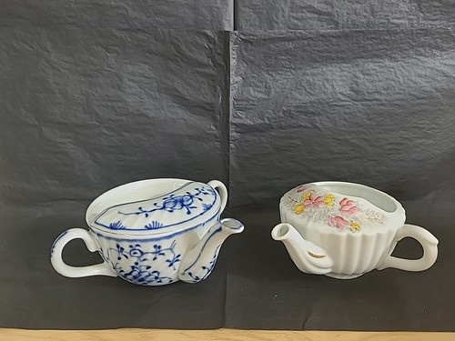 Antique invalid feeding cups - feeding,