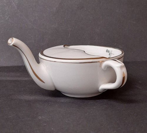 White porcelain invalid feeder - white,